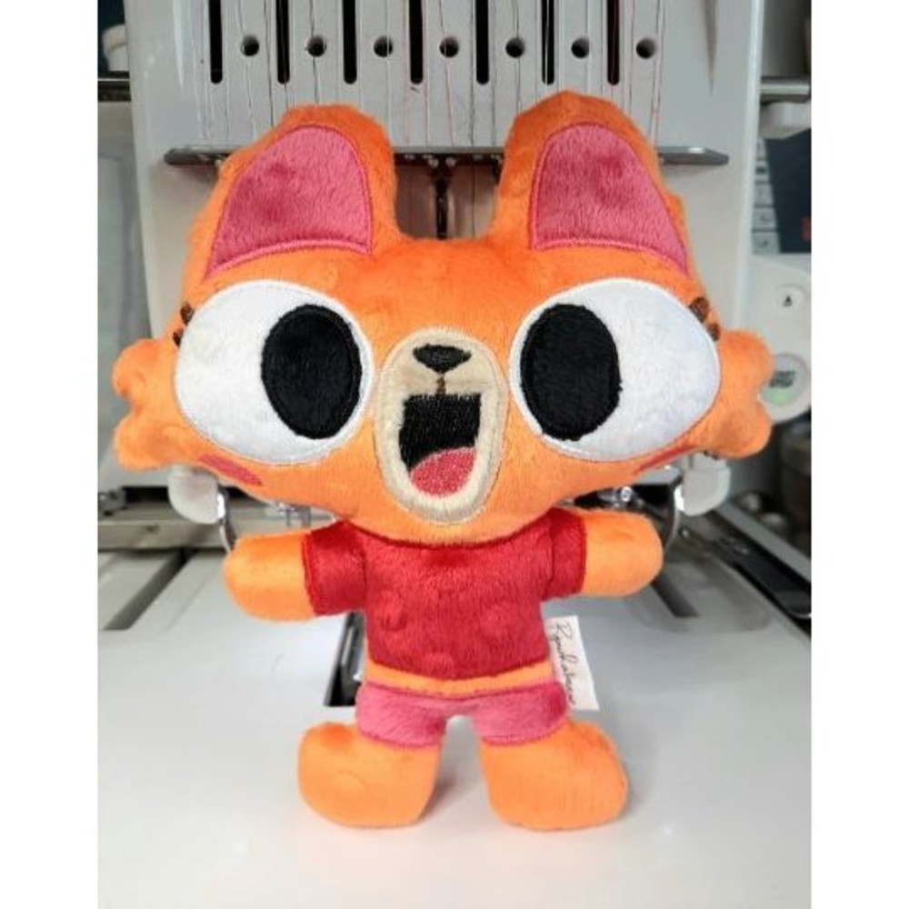 Linkokids plush Handmade Lisa Orange Cat 8.5" Tall safe Personalizable Adorable